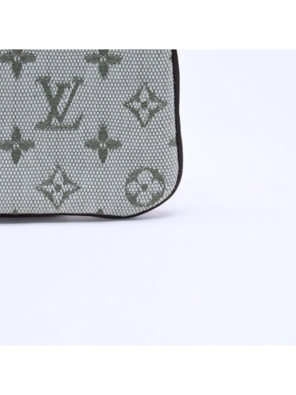 Louis Vuitton Monogram Mini Pochette Cles Coin Purse Canvas Gold Green